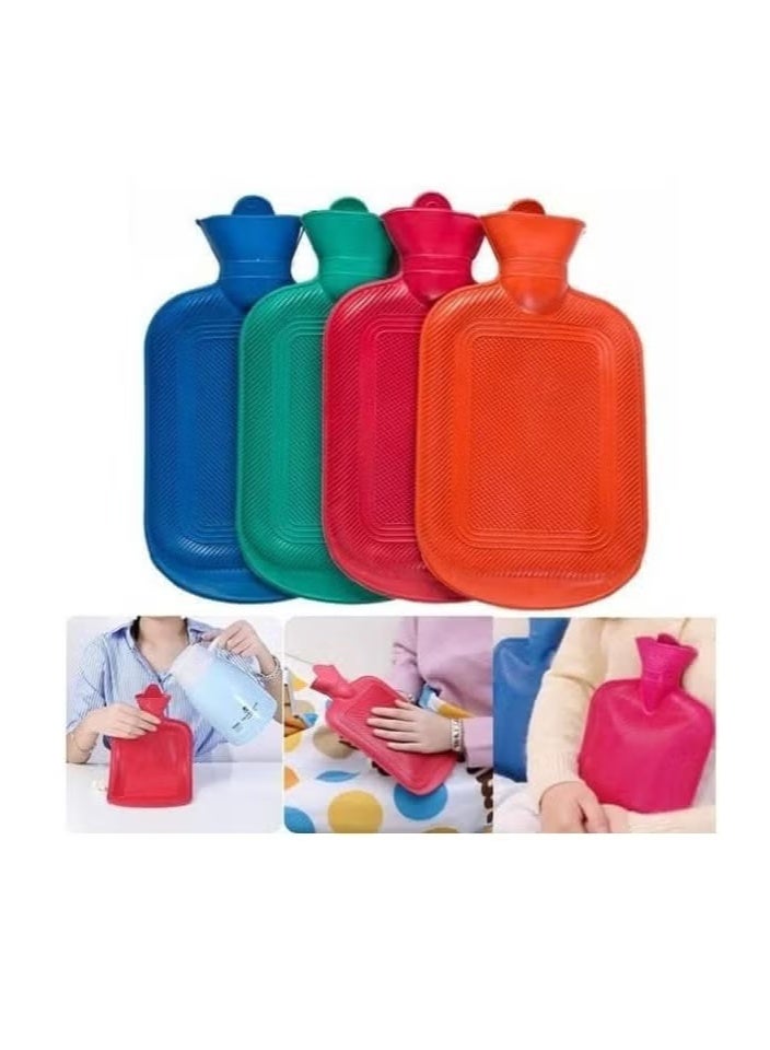 Ritecare BPA Free Hot Water Bottle for Shoulder, Neck, and Muscle Pain, Hand and Foot Warmer, Menstrual Cramps, Hot Compress, and Cold Therapy (Random Color, 1 Piece)  - Image 2