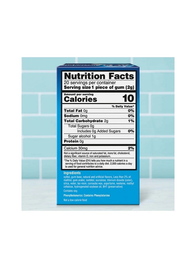 ACT Dry Mouth Moisturizing Gum, Soothing Mint, Sugar Free, 20 Count (Pack of 2) - Image 4