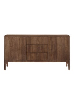 DANUBE HOME Rorvik Sideboard Cabinet Strong And Sturdy Kitchen Organiser Rack Modern Design Buffet Cabinet Side Board For Dining Room Bar Kitchen L160Xw45Xh85Cm - Walnut  - Image 2