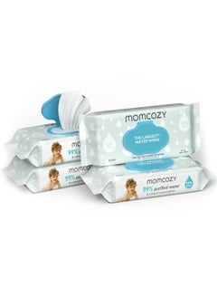 Baby Wipes, Wet Wipes-Extra Large Size Design, 99% Water Based Wipes and a Drop of Coconut Extract, 240 Count (4 packs)