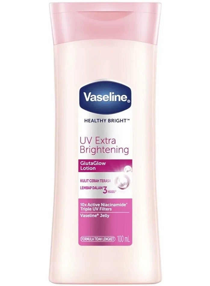 Vaseline (Pack of 3) Healthy Bright UV Extra Brightening, Gluta Glow Lotion, 3x100mL - Image 2