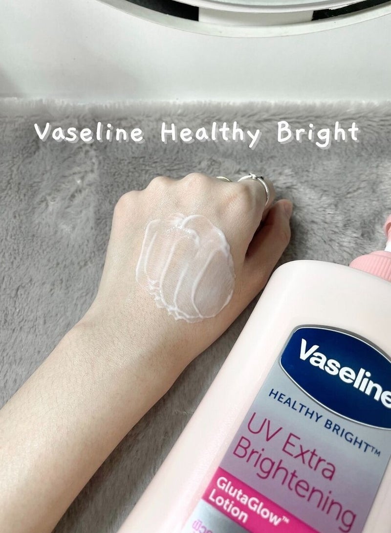 Vaseline (Pack of 3) Healthy Bright UV Extra Brightening, Gluta Glow Lotion, 3x100mL - Image 3