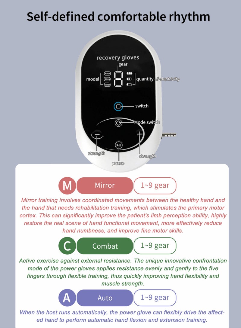 Rehabilitation robot gloves (rechargeable) can be used anytime and anywhere without plugging in, and can be used for 90 minutes to 160 minutes on a single charge, hand stroke rehabilitation equipment, hand dysfunction patient training device, stroke hemiplegia finger orthosis, used for long-term relief of finger cramps，with training ball + finger massage clip