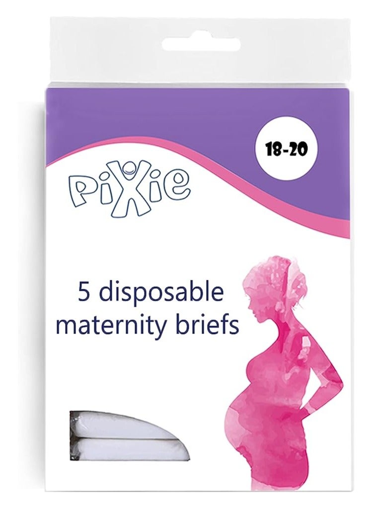 Pixie ملابس داخلية نسائية بيكسي للاستخدام مرة واحدة، 5 قطع (مقاس 18-20)، عبوة من قطعتين، باللون الأبيض  - Image 3
