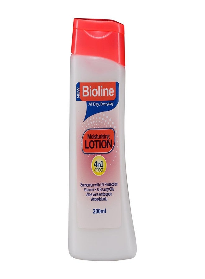 بايولاين لوشن بيولاين المرطب الواقي من الشمس مع حماية من الأشعة فوق البنفسجية، فيتامين هـ، الصبار وزيوت التجميل (200 مل) - Image 1