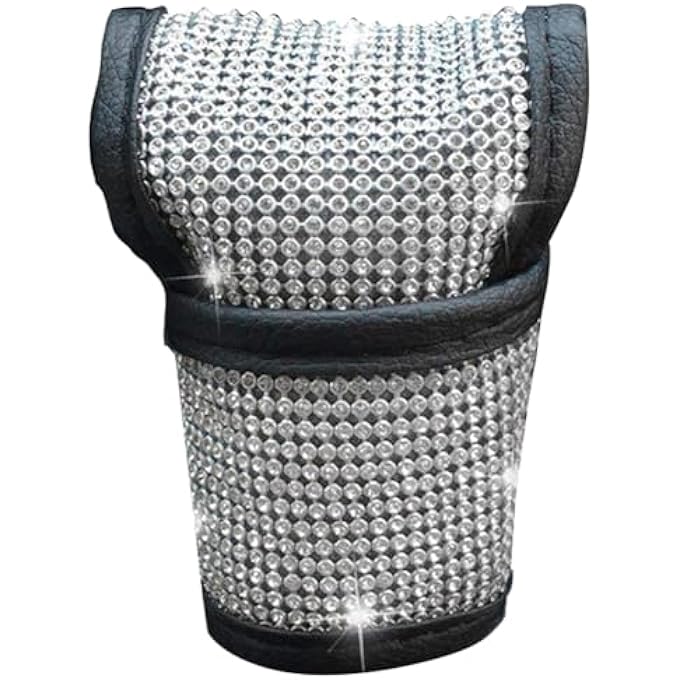 LEIWOOR Bling Rhinestones Crystal Car Seat Belt Cover Shoulder Pads Car Shifter Gear Hand Brake Covers Auto Interior Accessories ShiftGearCover