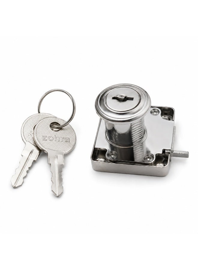 Zohra 32mm Furniture Lock With Keys, High Quality Cabinet Drawer Lock, Cupboard Lock Cylinder For Wooden Furniture, Wardrobe, Desk And Office Table - Image 1