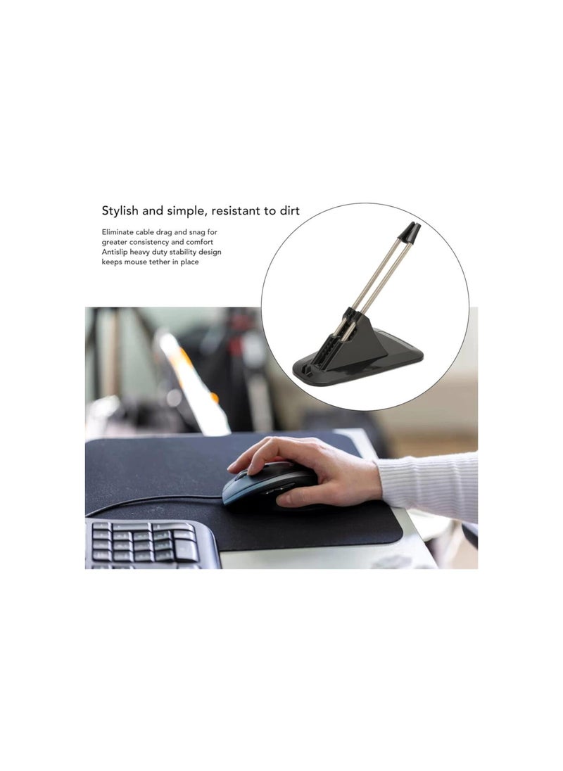 Generic - Gaming Mouse Bungee, Universal Stylish Simple Rustproof Mouse Cord Management Mouse Cable Holder, Wired Mouse Support, for Esports, Black/White(Black) - Image 1