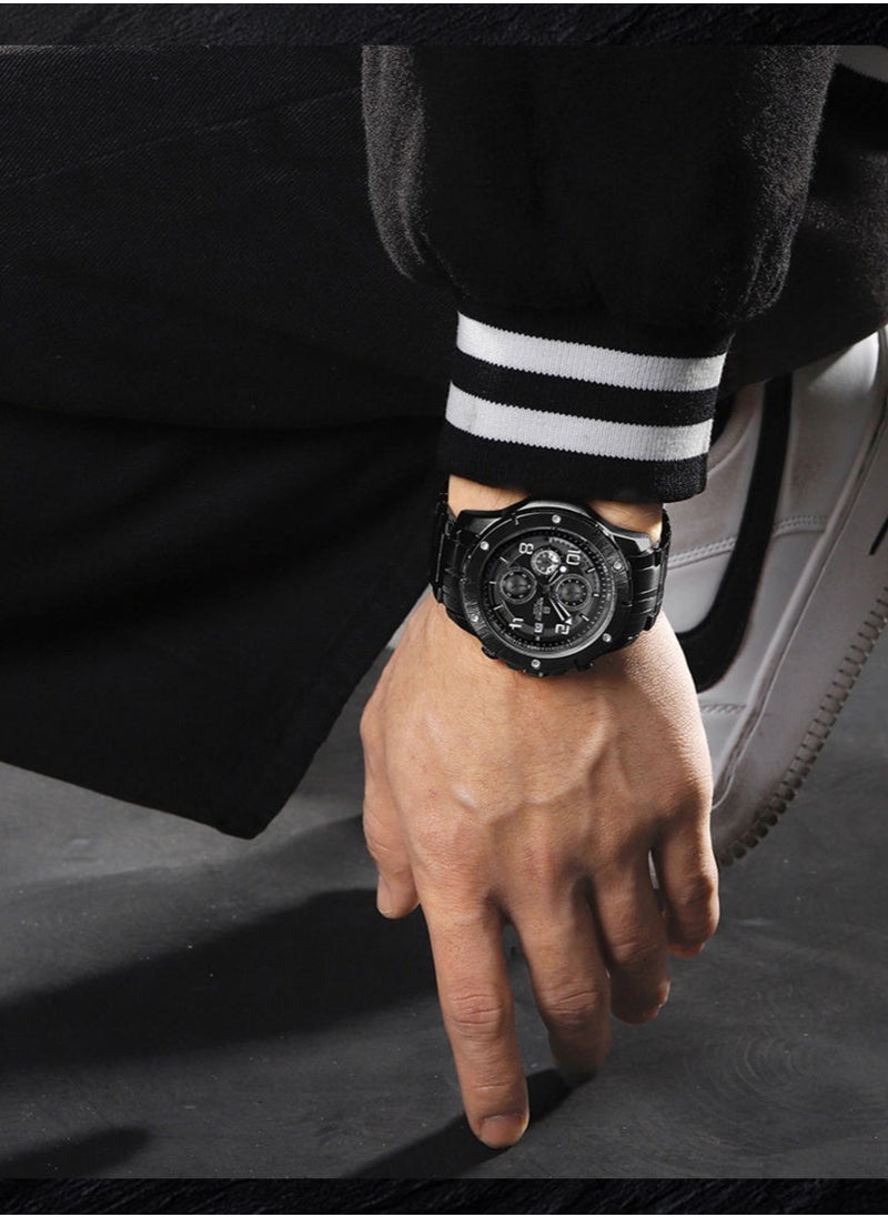 NAVIFORCE - Stylish Chronograph Watch for Men with Stainless Steel Bracelet Sporty Dial Luminous Hands and Water Resistant Design for Everyday Casual and Formal Wear - Image 1
