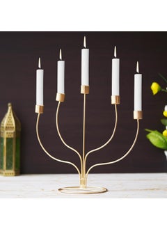 Webelkart WebelKart Premium Candle Stick Holder |Candle Holder for Home/Office/Diwali Decoration (13.5" Inches Gold) - Decorative Items for Home Decor  - Image 2