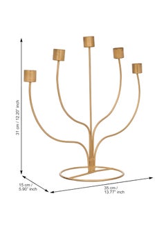 Webelkart WebelKart Premium Candle Stick Holder |Candle Holder for Home/Office/Diwali Decoration (13.5" Inches Gold) - Decorative Items for Home Decor  - Image 3