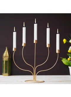 Webelkart WebelKart Premium Candle Stick Holder |Candle Holder for Home/Office/Diwali Decoration (13.5" Inches Gold) - Decorative Items for Home Decor  - Image 1