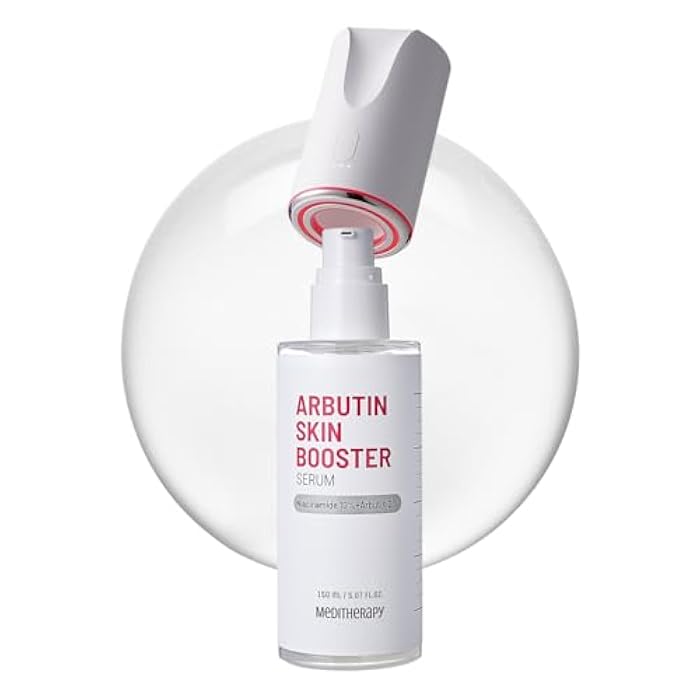 MEDITHERAPY Arbutin Skin Booster Serum + Device 5.07 fl. oz - Korean Face Serum with 10% Niacinamide and 2% Arbutin - At Home Face Massager Tool for Radiant Glow Skin - Boosts Skin Absorption by 770% - Image 1
