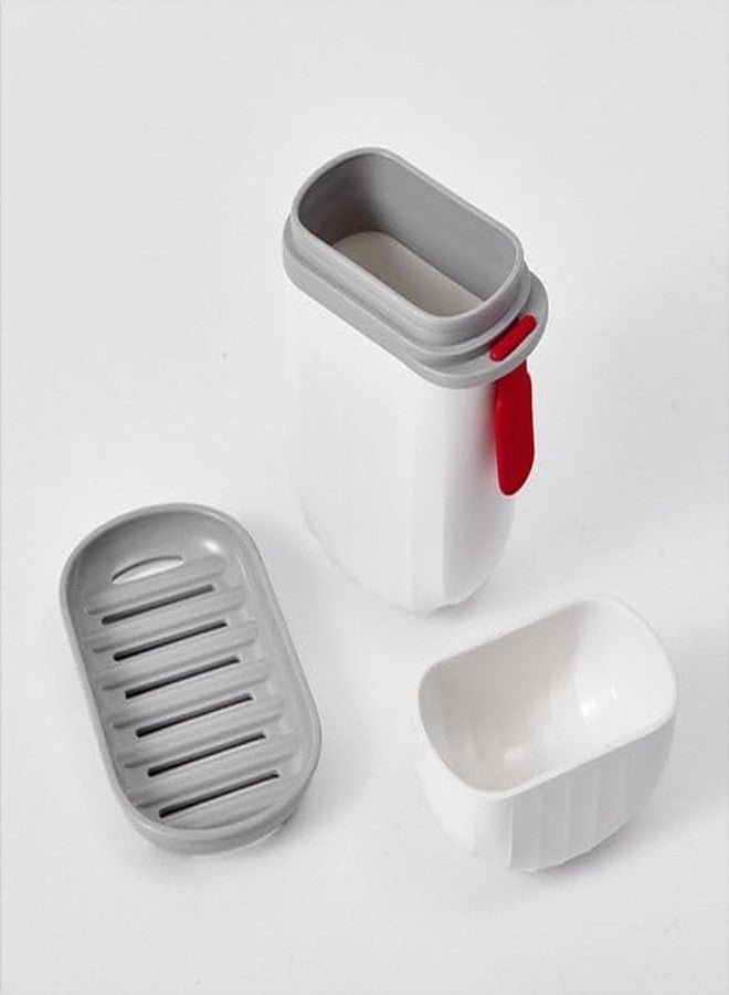 Packcy Leakproof Travel Soap Case with Lid Portable Bar Soap Holder for Traveling,Camping & Gym White Waterproof Soap Container for Bathroom,Shower & Outdoor Use - Image 4