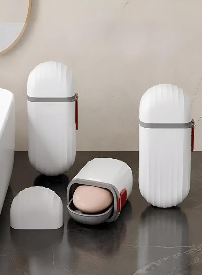 Packcy Leakproof Travel Soap Case with Lid Portable Bar Soap Holder for Traveling,Camping & Gym White Waterproof Soap Container for Bathroom,Shower & Outdoor Use - Image 5