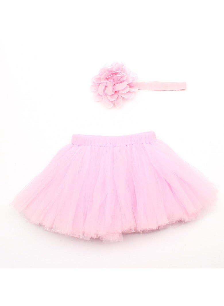 Newborn Baby Girl Tutu Skirt And Headband Photography Props Outfit  - Image 2
