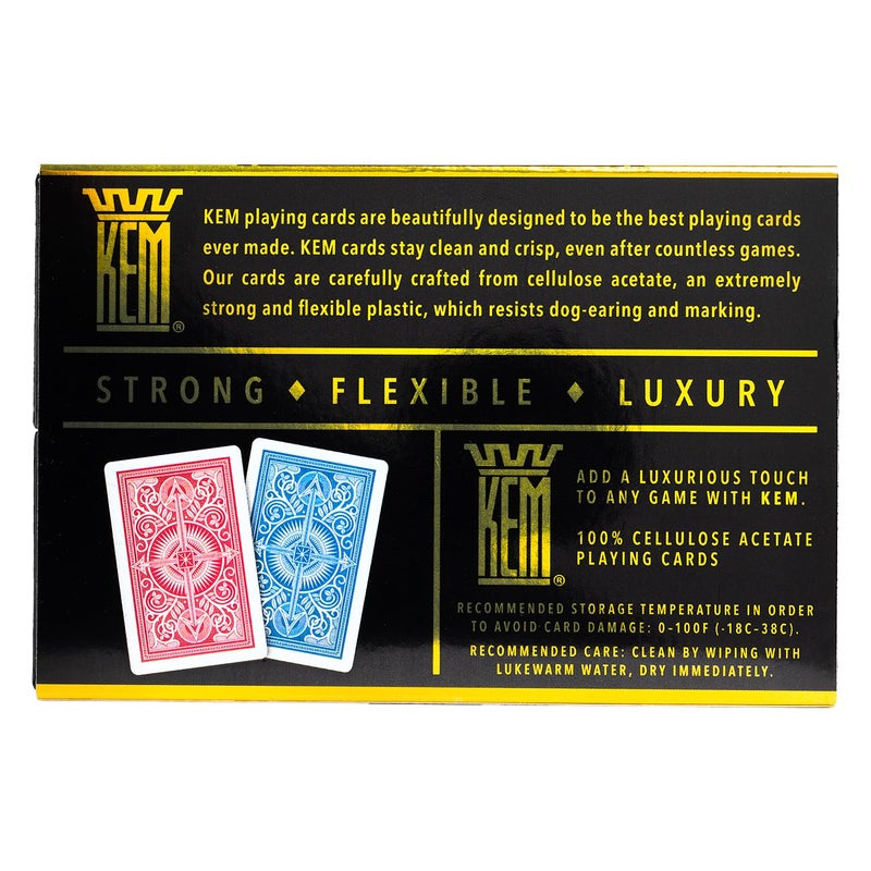 كيم KEM Arrow Red and Blue Plastic Play Plants Standard Index Size Size Premium Casino Grade Poker 2 Scks - Image 5