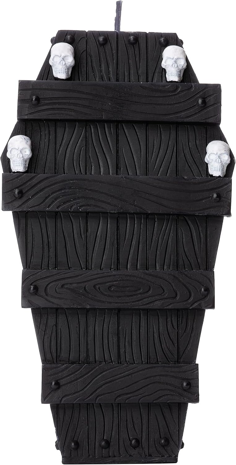 Gute Candles Skull Coffin Skeleton Candle R.I.P. 7x5 Inches Burns 12 Hours! Spooky Decorations & Decor - Skull & Bones Goth Candles - Decor Spooky Horror Gift Gothic Gift - Image 2