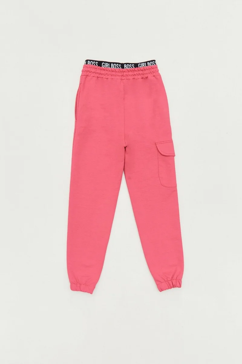 فولامودا Text Printed Girls' Jogger Sweatpants with Elastic Waist
