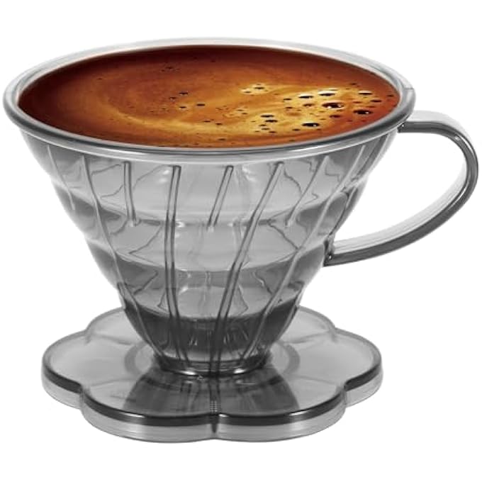 BIGTHREE Plastic Coffee Filter Cone Design Coffee Funnel Reusable Coffee Filter Cup Transparent HeatResistant Filter Holder Slow Brewing Accessories For Home Cafe Restaurants - Image 1