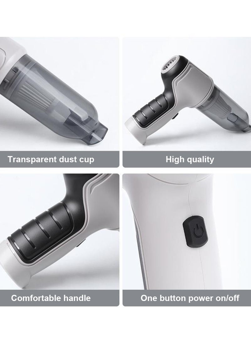 مكنسة يدوية للسيارة، منظف يدوي لاسلكي، منفاخ هواء صغير محمول، مضخة يدوية، رمادي - Image 4