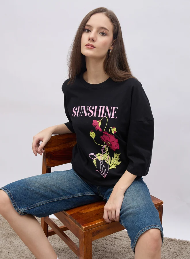 Styli Styli Graphic Print Oversized T-Shirt