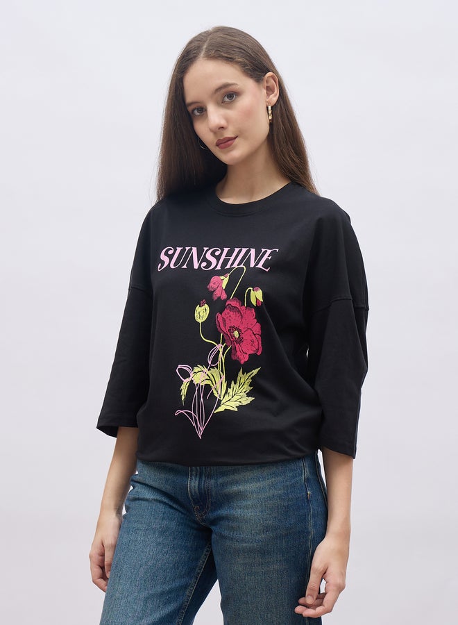 Styli Graphic Print Oversized T-Shirt - Image 3