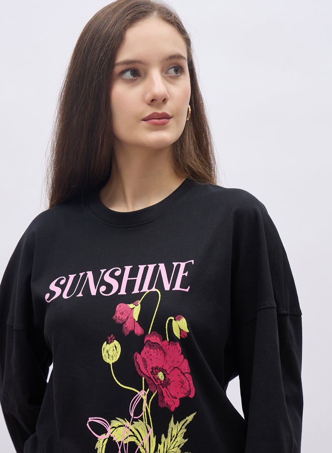 Styli Graphic Print Oversized T-Shirt - Image 4