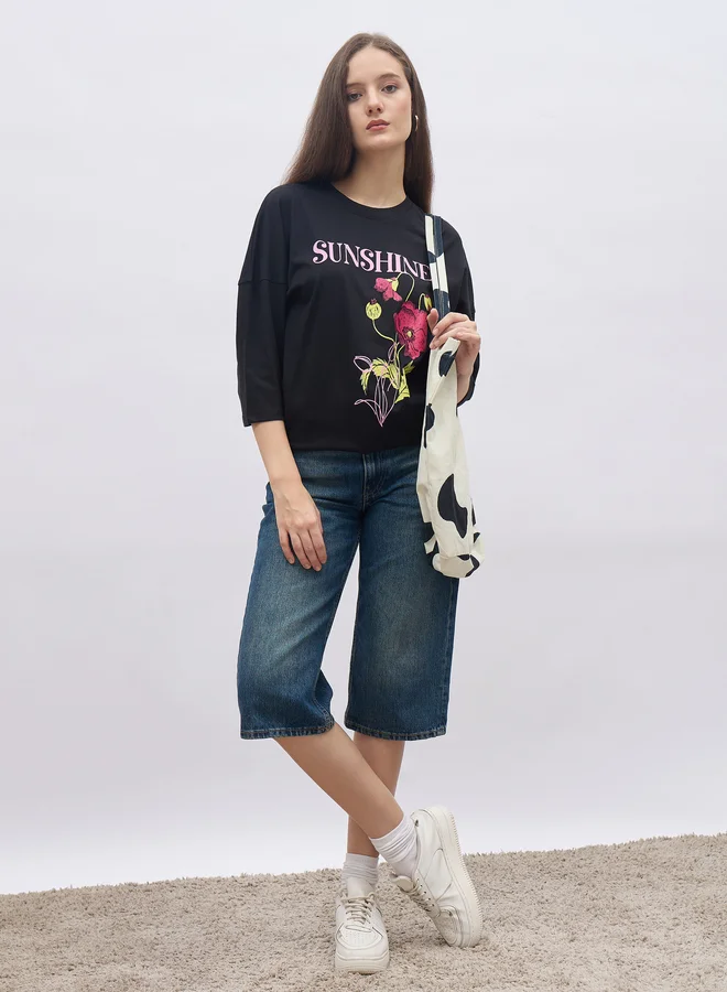 Styli Styli Graphic Print Oversized T-Shirt