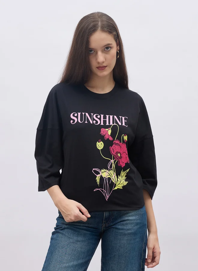 Styli Styli Graphic Print Oversized T-Shirt