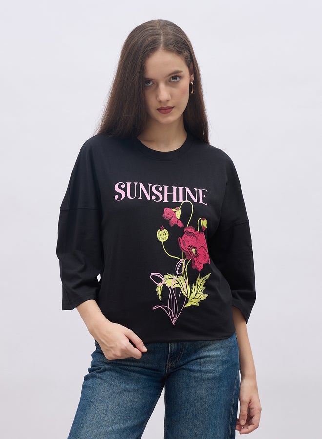 Styli Graphic Print Oversized T-Shirt - Image 2