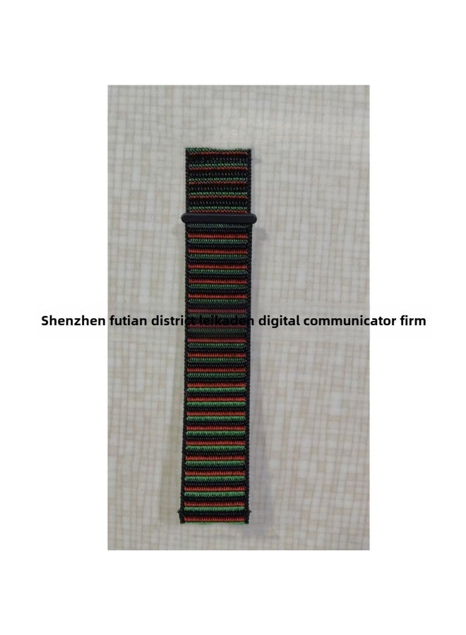 For Apple Watch Applewatch Rainbow Loop Sport Strap Iwatch Nylon Loop Strap-Color:Black Rainbow  - Image 3