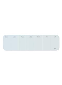 U Brands 3688U0001 Cubicle Glass Dry Erase Undated One Week Calendar Board, 20 X 5.5, White  - Image 1