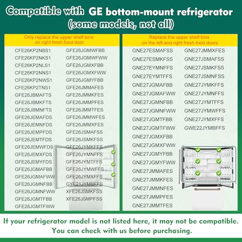 Garsoo WR71X38307, WR71X30144 Door Shelf Bin Compatible with ge refrigerators (some models): GFE26JYMNFFS, GNE27JYMNFFS, GNE27JYMWFFS etc, Door Shelf Replacement: 4975750, AP7186356, EAP16729788, PS16729788 - Image 5