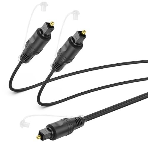 MEIRIYFA Digital Optical Splitter Adapter Cable 1 in 2 Out, Toslink Digital Fiber Optic Audio Splitter 1 Male Input 2 Male Output Cable for Home Theater,TV,Receiver,Sound Bar - 1M - Image 1