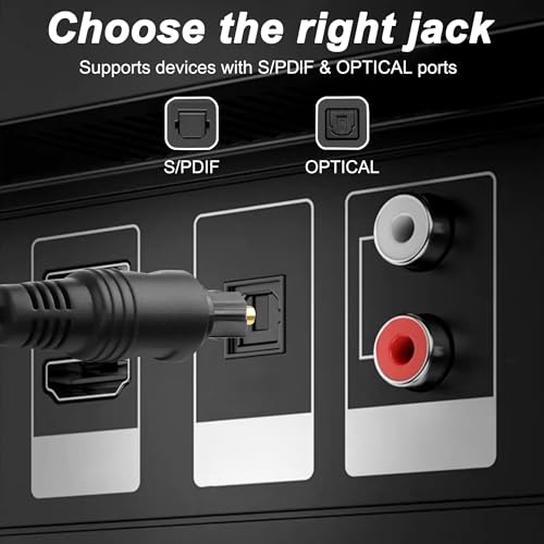 MEIRIYFA Digital Optical Splitter Adapter Cable 1 in 2 Out, Toslink Digital Fiber Optic Audio Splitter 1 Male Input 2 Male Output Cable for Home Theater,TV,Receiver,Sound Bar - 1M - Image 2