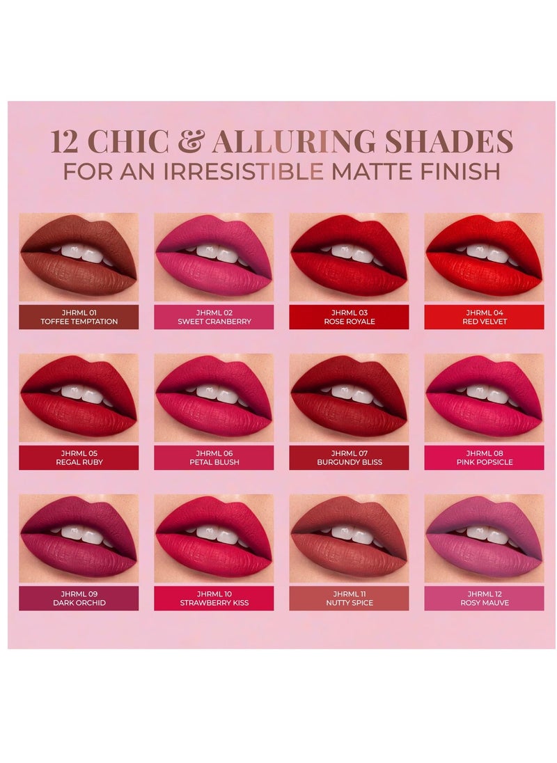 Just Herbs Just Herbs Relaxed Matte Liquid Lipstick 4ml Red Velvet  - Image 3