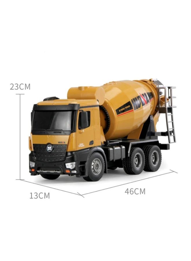 Huina 1574 1:14 RC Concrete Mixer Truck 10CH Remote Control Construction Vehicle with Sound & 25 Min Playtime - Image 3