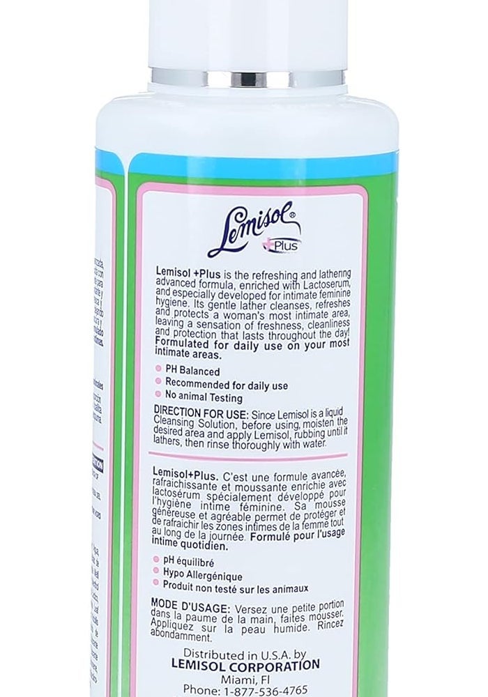 Lemisol Plus Feminine Wash - Gentle Daily Cleanser with Lactoserum, 4oz - Image 3