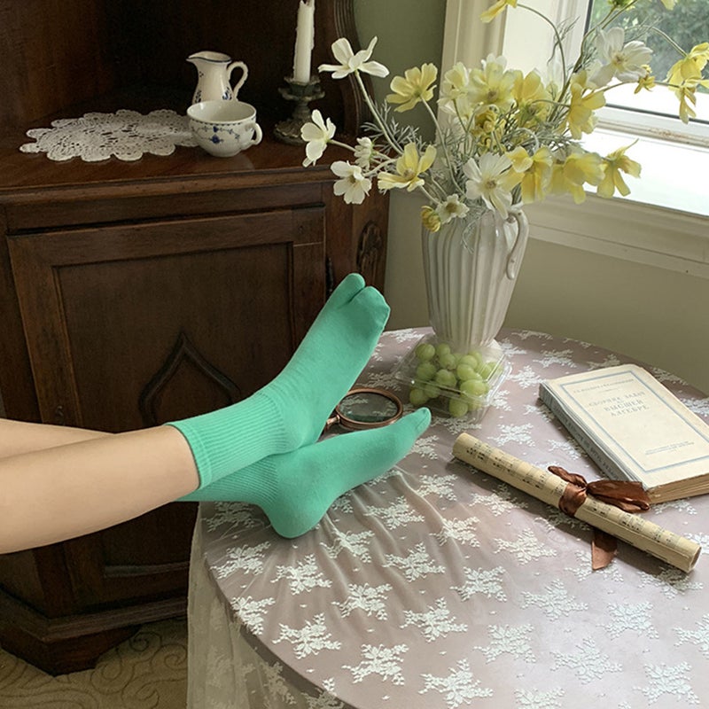 1 Pair Pretty Cotton Socks Japanese Clogs Socks Two-toed Socks Breathable Socks - Image 5