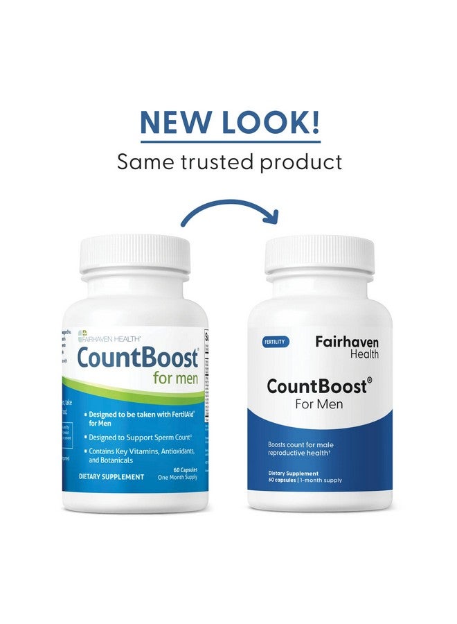 Fairhaven Health CountBoost for Men Optimal Count and Volume Male Fertility Supplement - Pre-Conception Nutrition for Him - with Ashwagandha, Vitamin C, and CoQ10-60 Capsules - Image 3