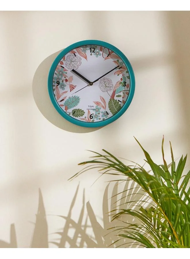 Chumbak Teal by Chumbak Wall Clocks | 11 inch| Silent Sweep movement