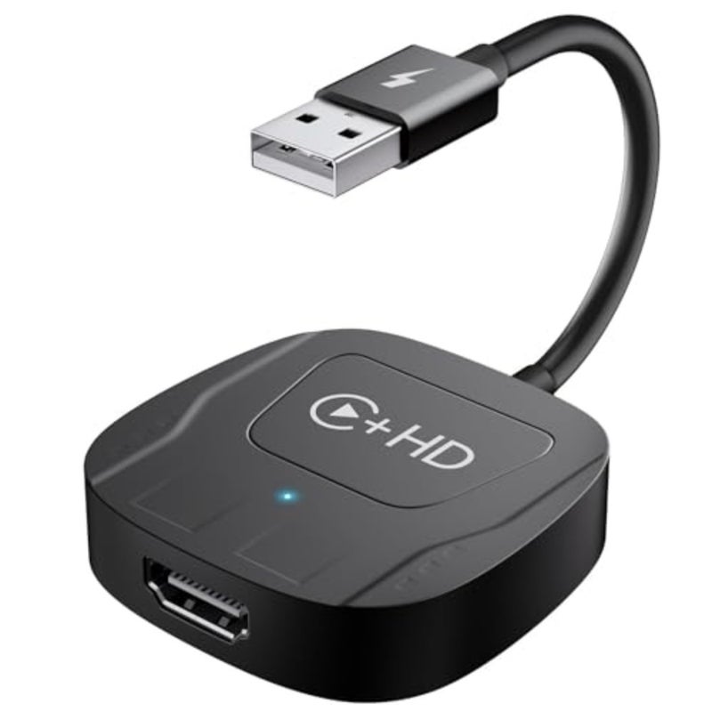محول CarPlay اللاسلكي للأنظمة السلكية في المصنع، التوصيل والتشغيل بمنفذ HDMI، متوافق مع مركبات CarPlay 2016+ وأجهزة iPhone iOS 10+، يدعم Fire TV - Image 1