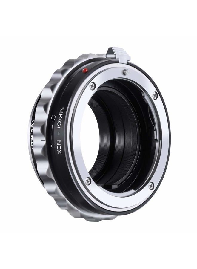 K&F Concept Lens Mount Adapter Compatible with Nikon G AF-S F AIS AI Nikkor F Mount G-Type D/SLR Lens to Sony Alpha E-Mount NEX Camera Compatible with Sony Alpha A7,A6000,A6300,A6500,A5000,A5100 - Image 2