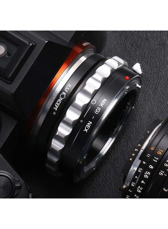 K&F Concept Lens Mount Adapter Compatible with Nikon G AF-S F AIS AI Nikkor F Mount G-Type D/SLR Lens to Sony Alpha E-Mount NEX Camera Compatible with Sony Alpha A7,A6000,A6300,A6500,A5000,A5100 - Image 5