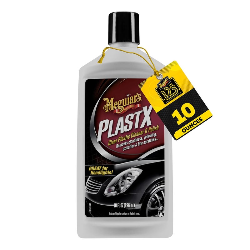 Meguiar's Plastx Clear Plastic Car Cleaner and Polish 295 ml, G12310, H7.625 X W3.26 X D1.55 inches - Image 1