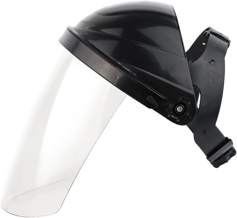 كلاراكو واقي وجه كامل مضاد للضباب، يُثبت على الرأس، نظارات واقية شفافة مضادة للرذاذ، واقي للوجه، مناسب لأعمال اللحام والطحن، غطاء خوذة شفاف - Image 1