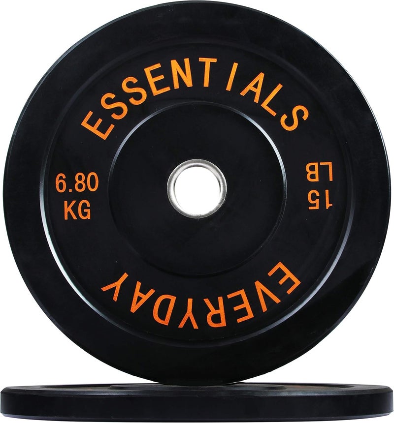 BalanceFrom Color Coded Olympic Bumper Plate Weight Plate with Steel Hub - Image 1