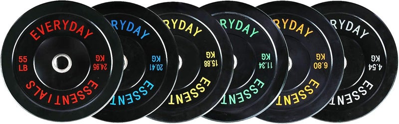 BalanceFrom Color Coded Olympic Bumper Plate Weight Plate with Steel Hub - Image 4