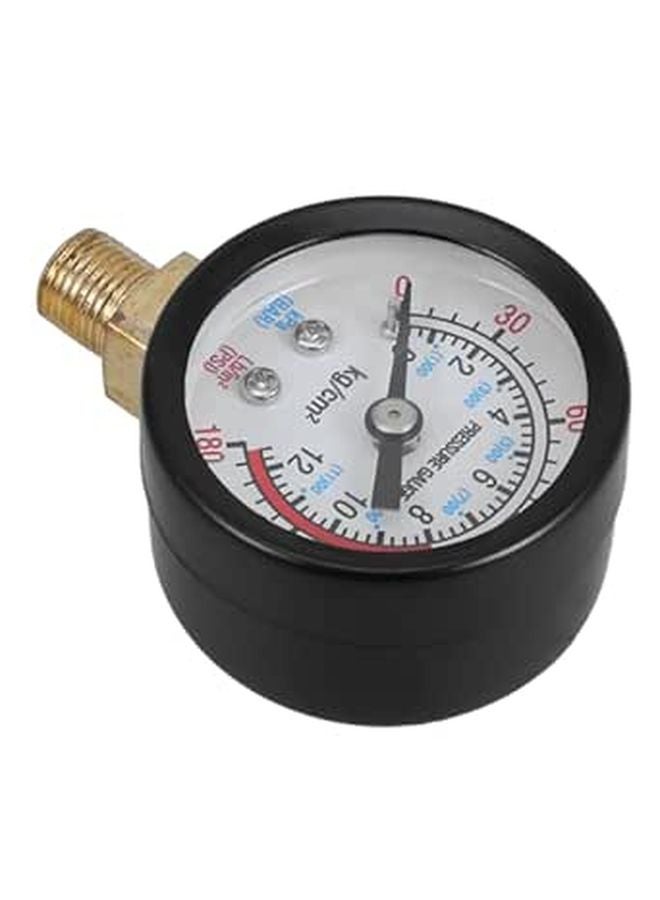 Heavy Duty Air Compressor Pressure Gauge 0 12kg Back Mount Case Portable Industrial Garage Use - Image 1